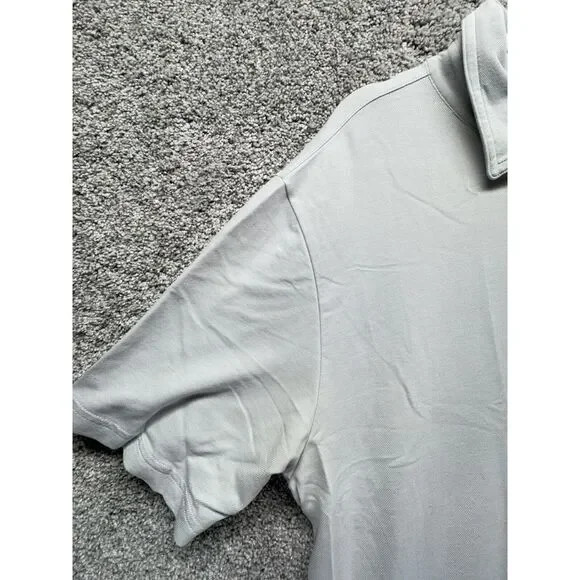 Travis Mathew Mens Polo Shirt Golf X-Large Off-White Pima Cotton Blend Brickyard - Picture 4 of 11